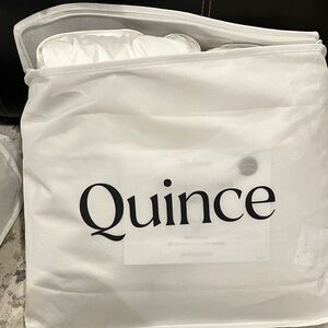 Quince Premium White Duck Down Standard Pillow Firm